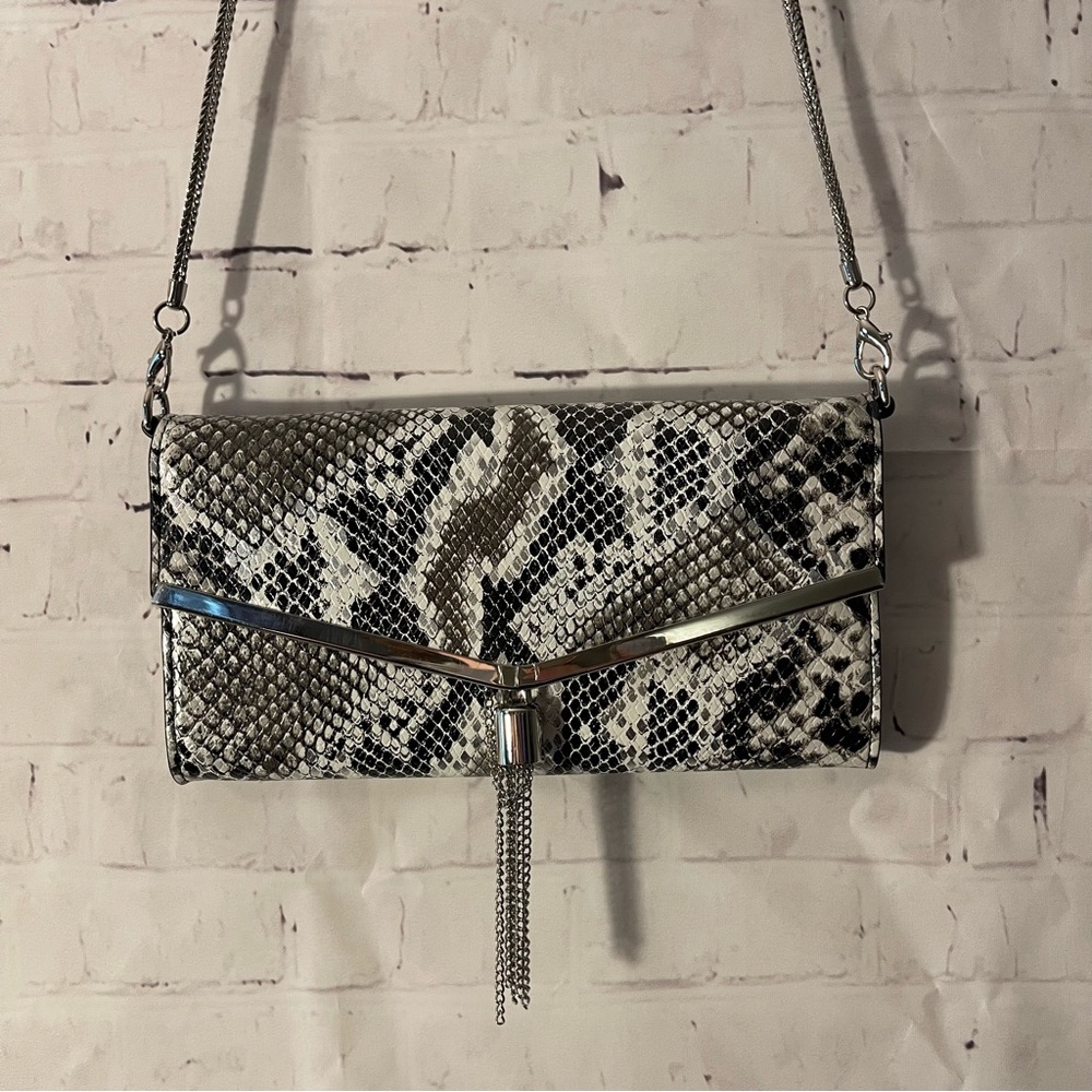 3/$15 MOTF Premium Snakeskin Over the Shoulder Clutch